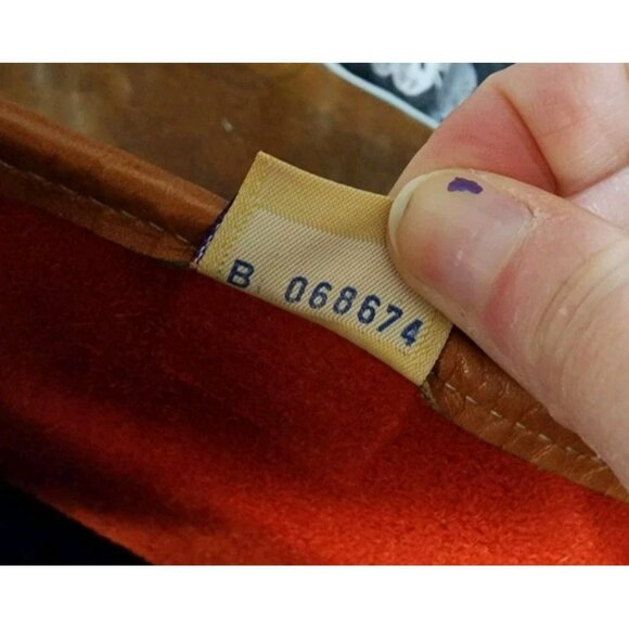 80s Dooney & Bourke Carpet Bag Small Persimmon Red Purse Satchel Tote Crossbody - Picture 12 of 16